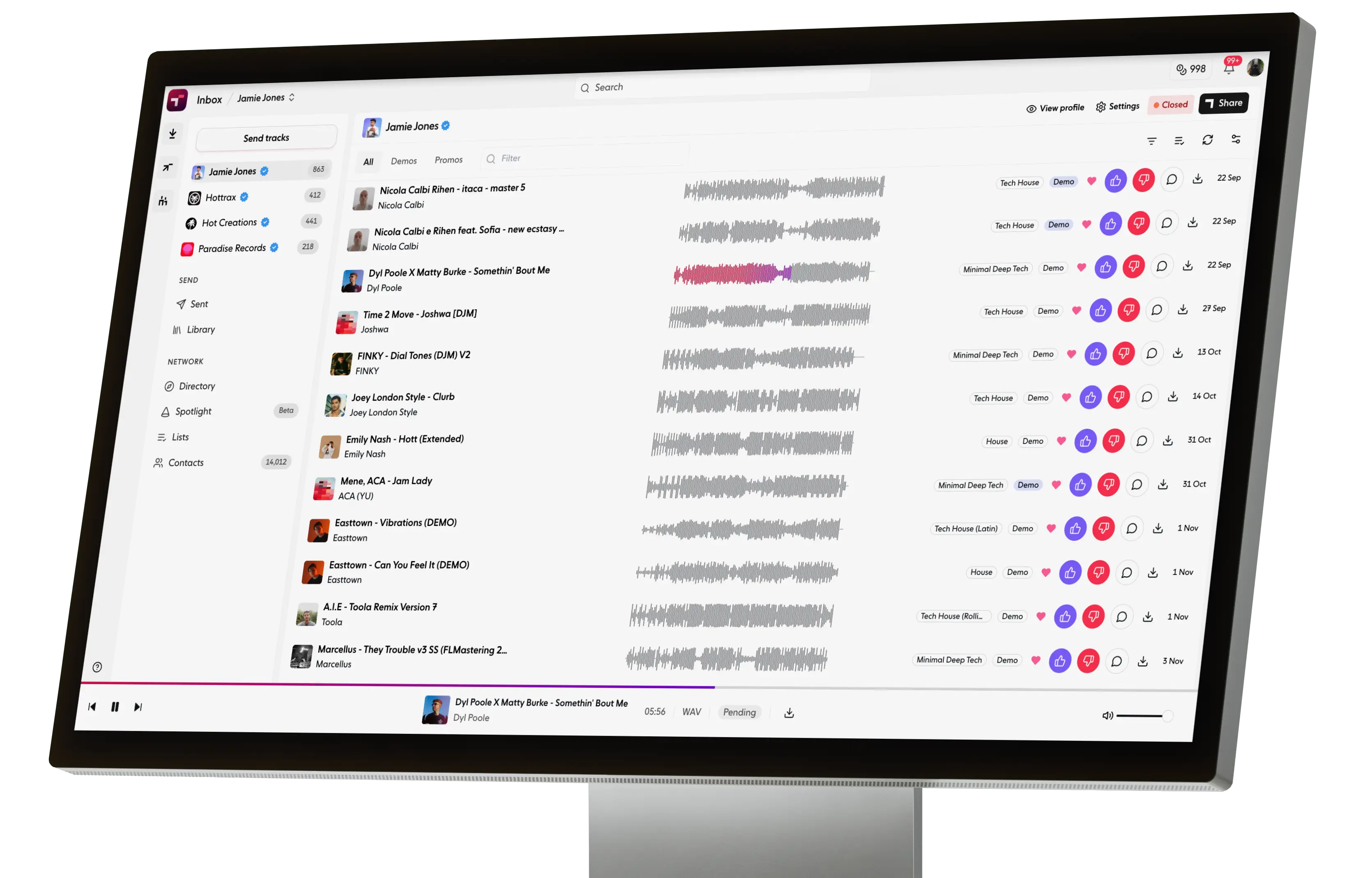 One link. Every demo, promo, and relationship in one place.
